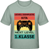 Kinder T-Shirt Einschulung Gamer – Level Complete Kita, Next Level 1. Klasse