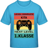 Kinder T-Shirt Einschulung Gamer – Level Complete Kita, Next Level 1. Klasse