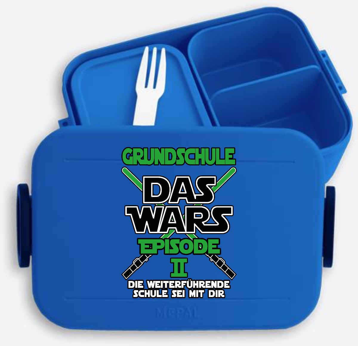 Brotdose Das Wars Episode 2: Weiterführende Schule mit Name - Vivid Blue