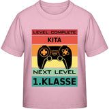 Kinder T-Shirt Einschulung Gamer – Level Complete Kita, Next Level 1. Klasse