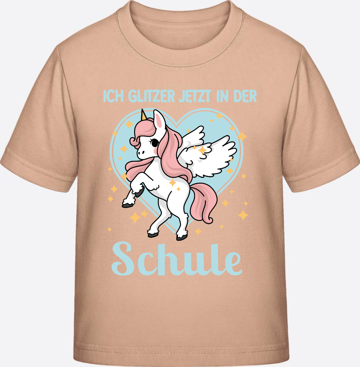 Einschulung T-Shirt Einhorn – Ich glitzer jetzt in der Schule - Fraiche Peche