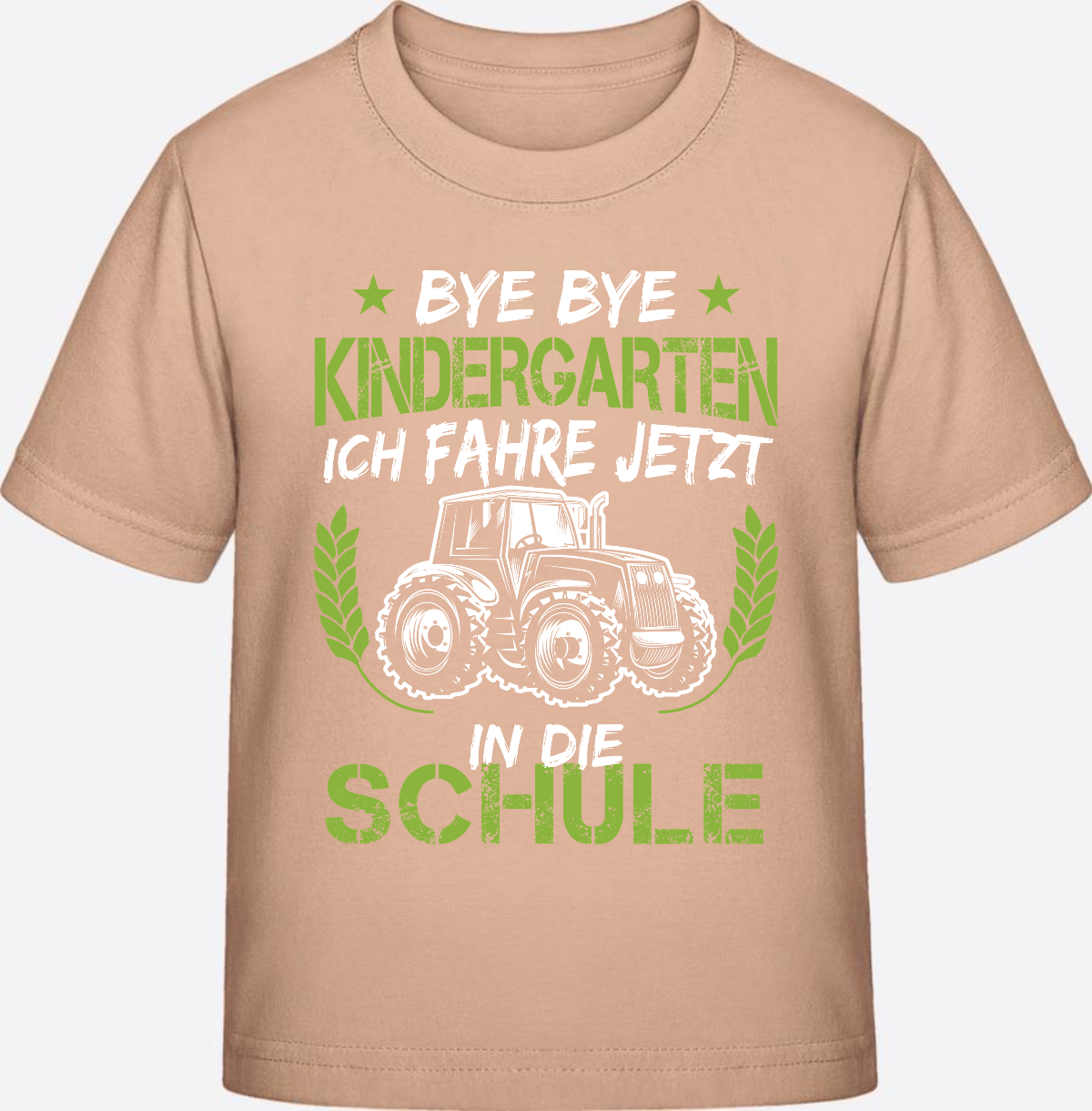 Einschulung T-Shirt Traktor – Bye Bye Kindergarten - Fraiche Peche