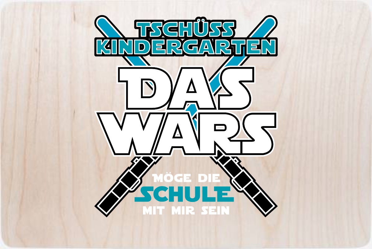 Erinnerungsbox Einschulung: Das Wars Kindergarten mit Name - Holz