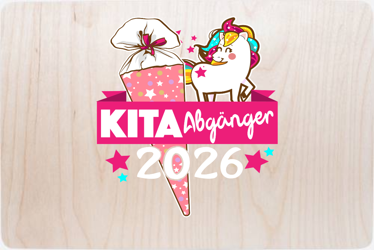 Erinnerungsbox Kita Abgänger 2026 – Personalisiert mit Name - Holz