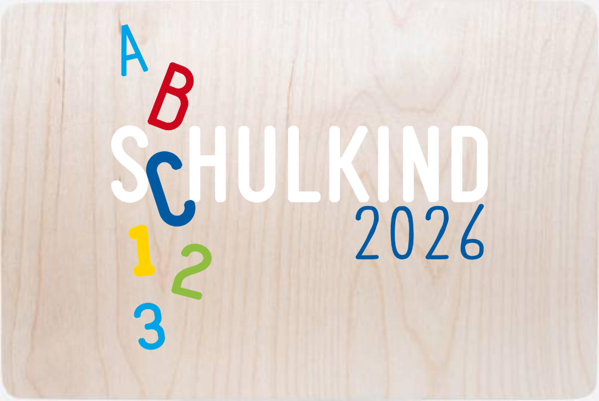 Erinnerungsbox Schulkind 2026 ABC – Personalisiert mit Name - Holz