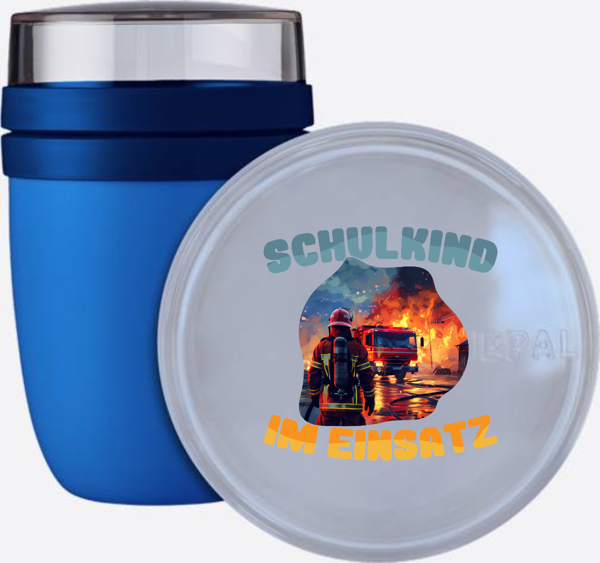 Feuerwehr Tasse zur Einschulung – Schulkind im Einsatz - Vivid Blue