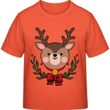 Kinder T-Shirt Weihnachten Rentier – Niedliches Kranz-Motiv