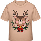 Kinder T-Shirt Weihnachten Rentier – Niedliches Kranz-Motiv