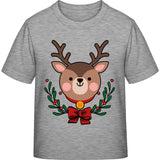 Kinder T-Shirt Weihnachten Rentier – Niedliches Kranz-Motiv