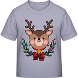 Kinder T-Shirt Weihnachten Rentier – Niedliches Kranz-Motiv