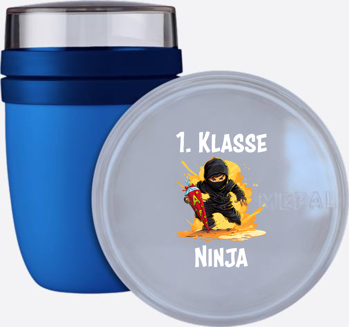 Ninja Tasse zur Einschulung – Personalisiert für Schulkinder - Vivid Blue