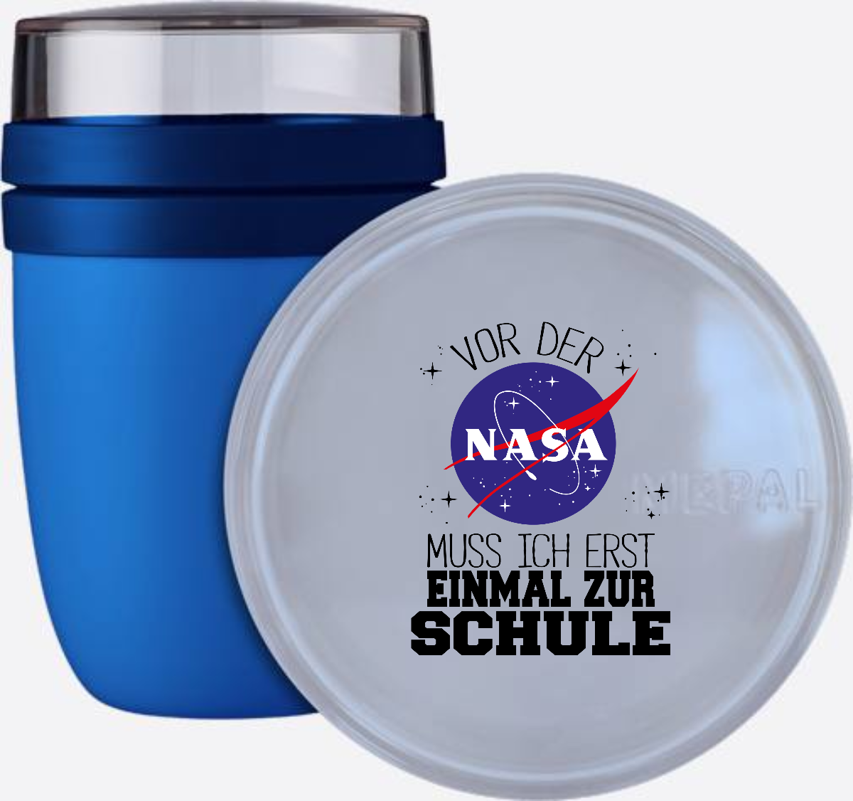 Personalisierte Tasse Einschulung – Vor der NASA zur Schule - Vivid Blue