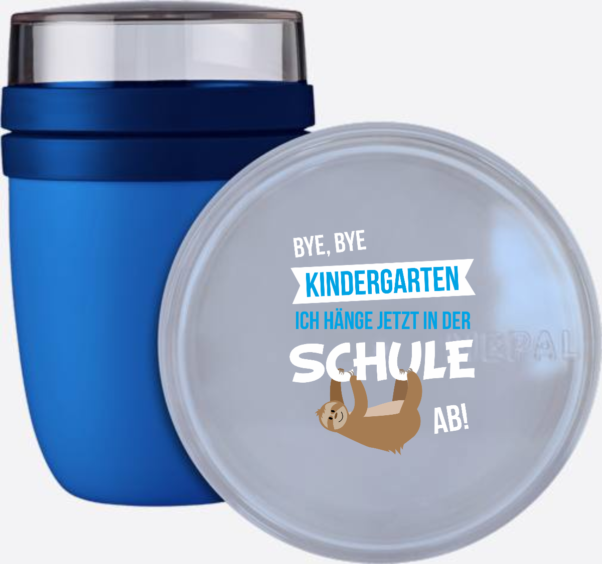 Personalisierte Tasse zur Einschulung – Bye Bye Kindergarten - Vivid Blue