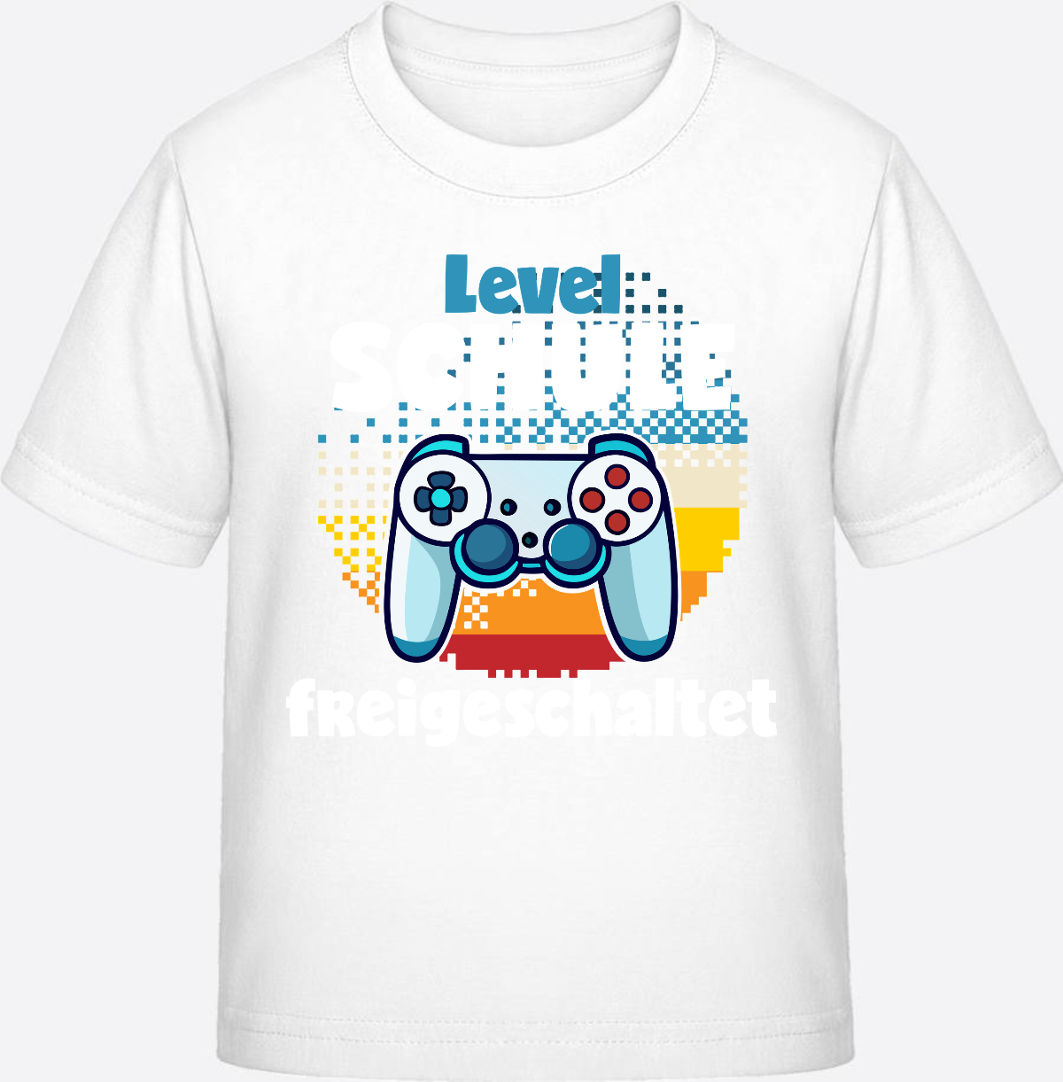 T-Shirt Einschulung: Level Schule freigeschaltet - White