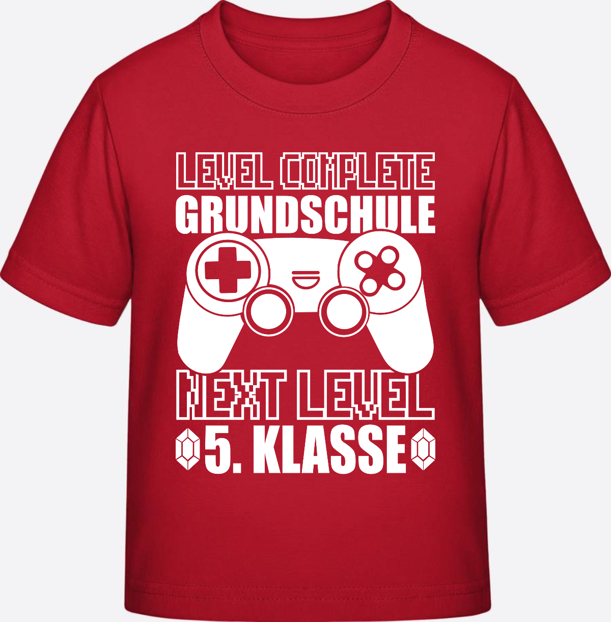 T-Shirt Next Level 5. Klasse personalisiert - weiß - Red