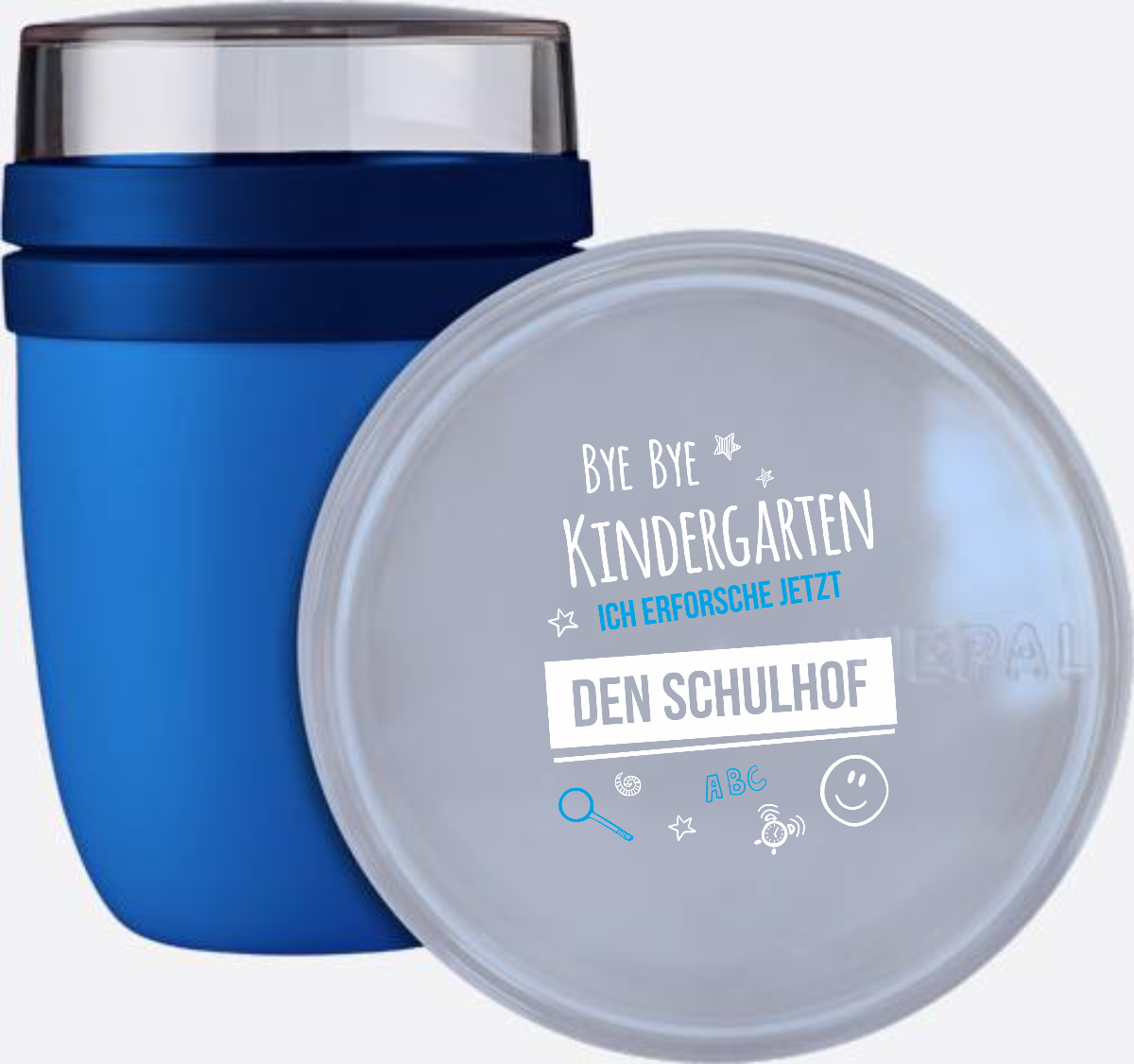 Tasse Bye Bye Kindergarten – Personalisiert zur Einschulung - Vivid Blue