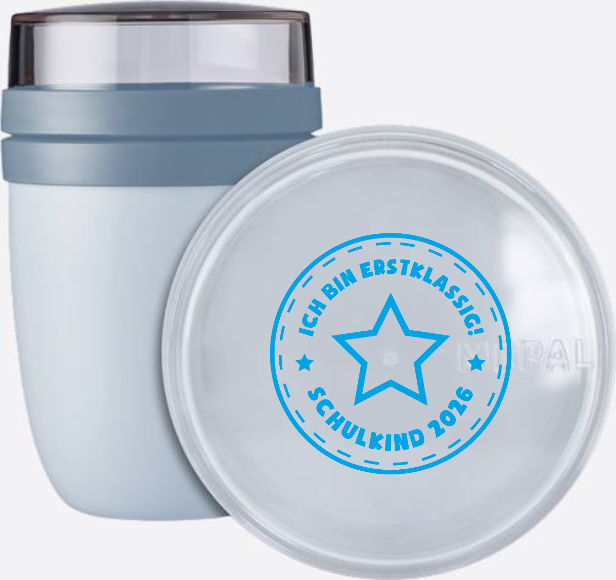Tasse Schulkind 2025 – Ich bin erstklassig Stern hellblau - Nordic Blue