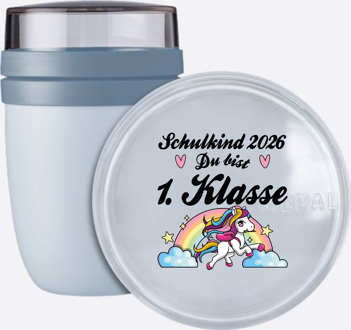 Tasse Schulkind 2026 Pferd – Du bist erstklassig mit Name - Nordic Blue