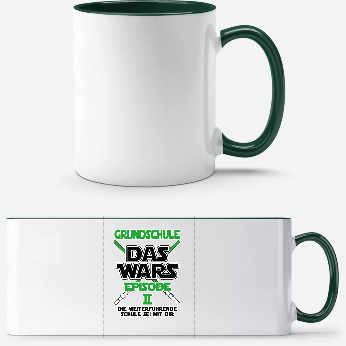 Tasse Schulwechsel – Grundschule Das Wars Episode 2 - White/Petrol
