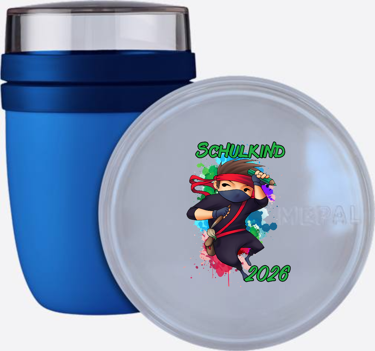 Tasse zur Einschulung 2026 – Cooler Ninja mit Wunschname - Vivid Blue
