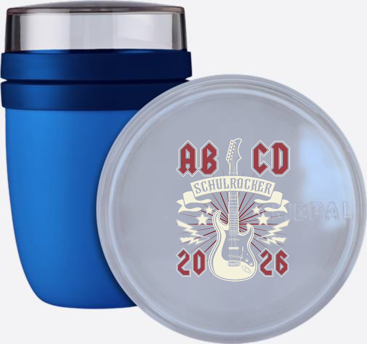 Tasse zur Einschulung – ABCD Schulrocker mit Namen - Vivid Blue
