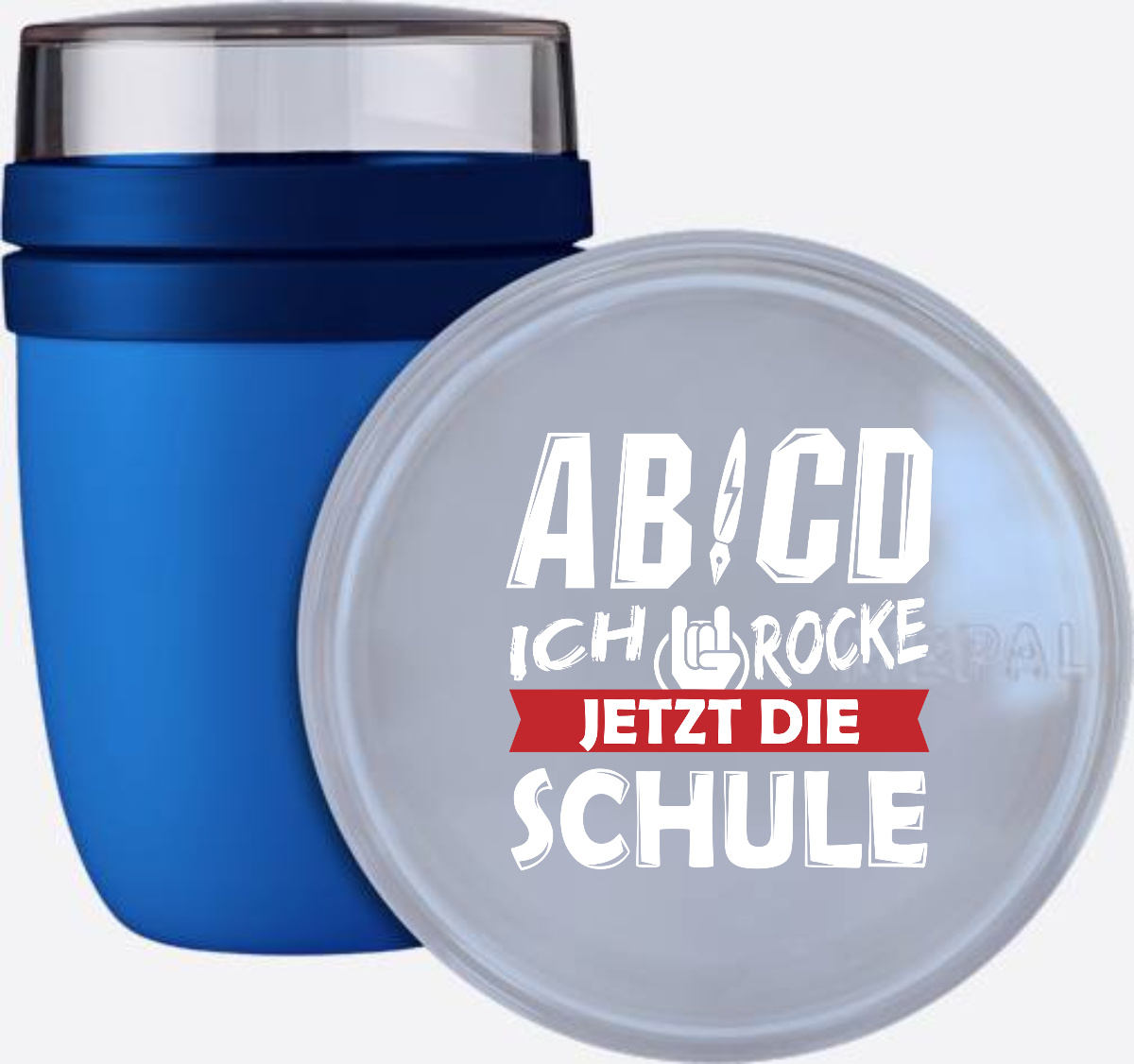 Tasse zur Einschulung – Ich rocke jetzt die Schule mit Name - Vivid Blue