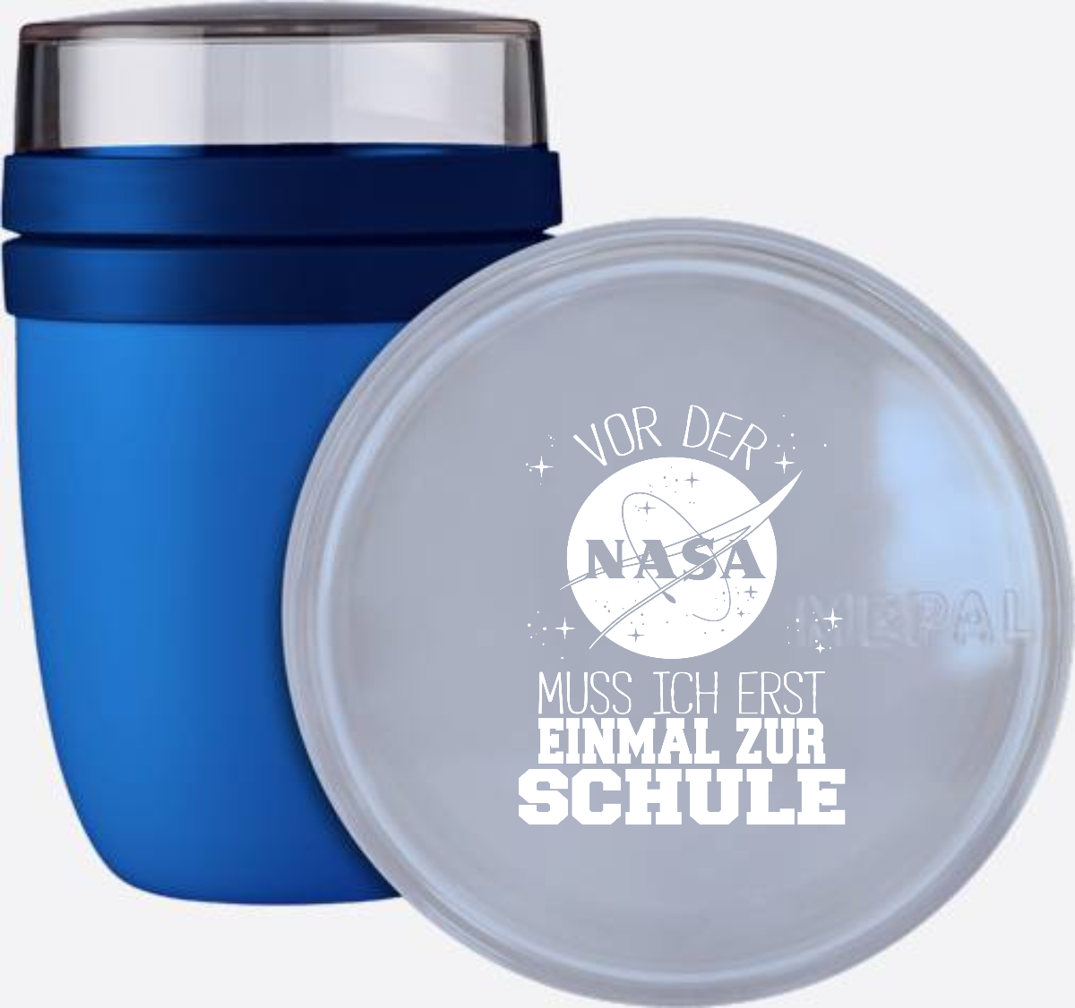 Tasse zur Einschulung – Vor der NASA zur Schule mit Name - Vivid Blue