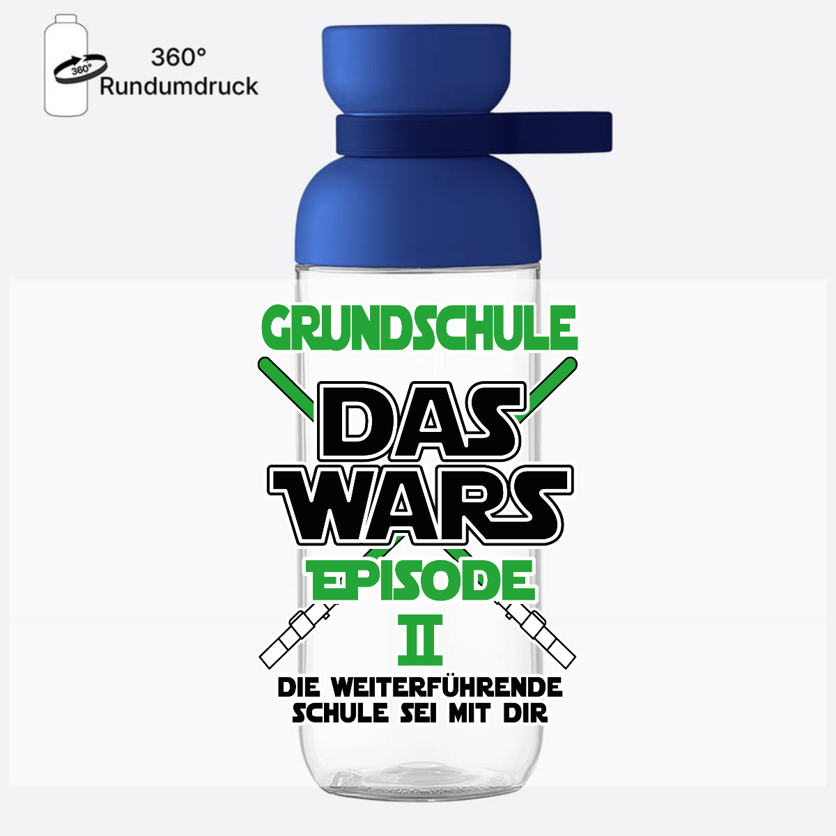 Trinkflasche Grundschule Das Wars Episode 2 – Schulwechsel - Vivid Blue
