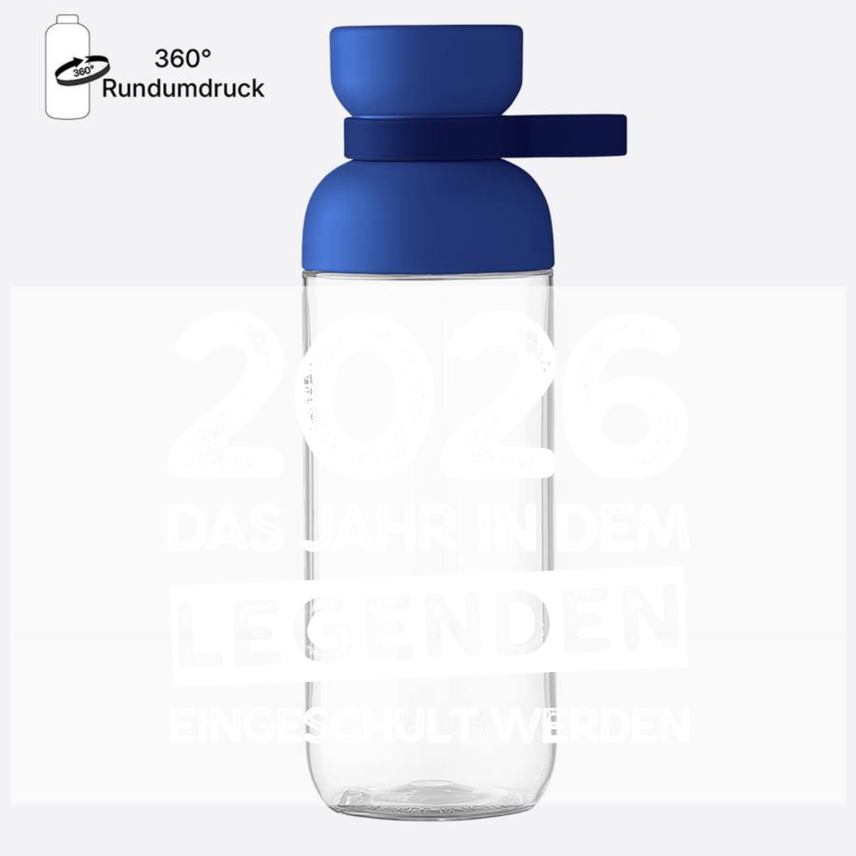 Trinkflasche Legenden Einschulung 2026 – Mit Name personalisiert - Vivid Blue