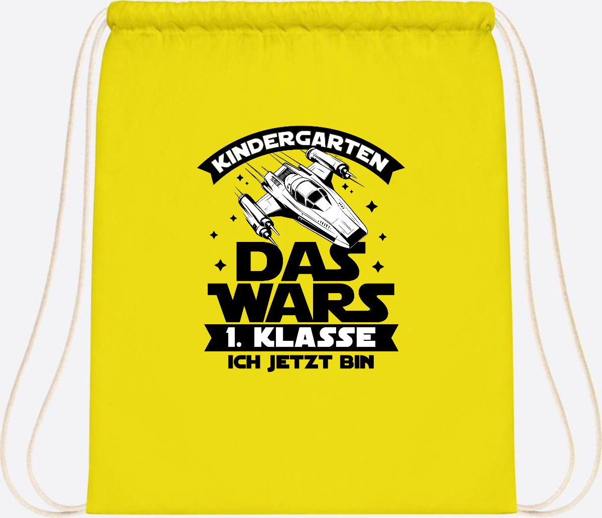 Turnbeutel Einschulung: Kindergarten Das Wars - Personalisiert - Yellow