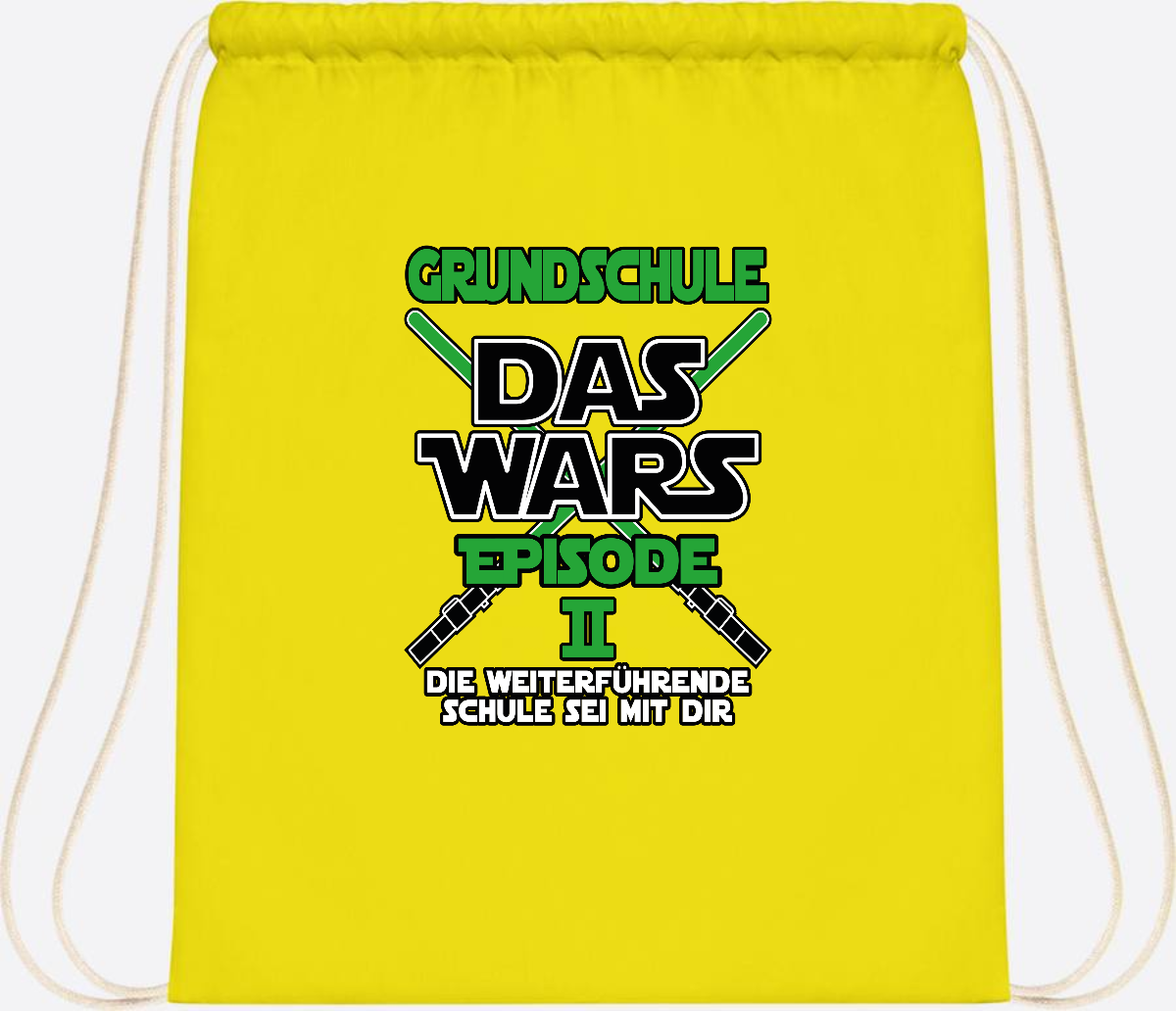 Turnbeutel Grundschule Das Wars Episode 2 – Personalisiert - Yellow