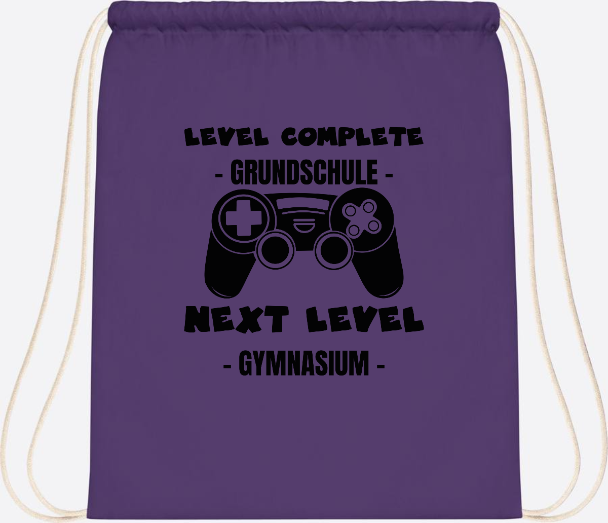 Turnbeutel Next Level Gymnasium – mit Wunschnamen - Purple