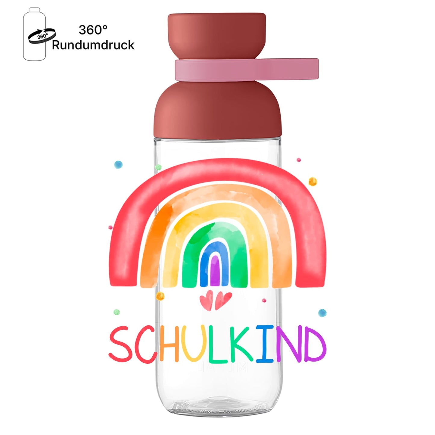 Mepal Trinkflasche Einschulung „Schulkind“ – Regenbogen Geschenk zum Schulanfang