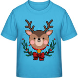 Kinder T-Shirt Weihnachten Rentier – Niedliches Kranz-Motiv