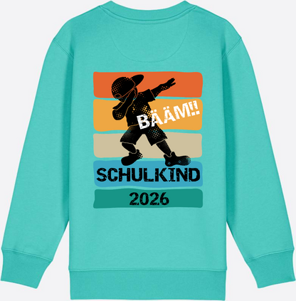 Bääm! Schulkind 2026 Sweatshirt zur Einschulung - Pool Blue