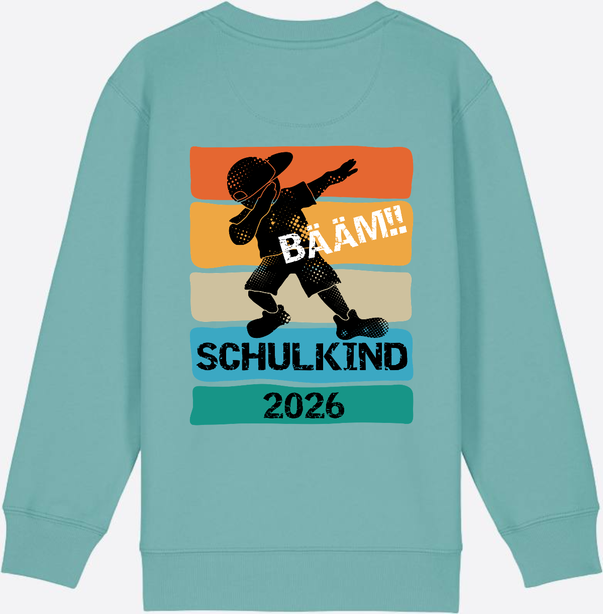 Bääm! Schulkind 2026 Sweatshirt zur Einschulung - Teal Monstera