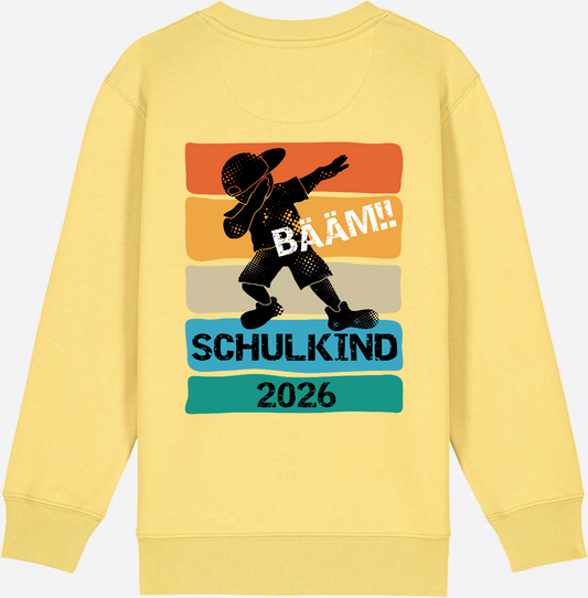 Bääm! Schulkind 2026 Sweatshirt zur Einschulung - Viva Yellow
