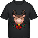 Kinder T-Shirt Weihnachten Rentier – Niedliches Kranz-Motiv