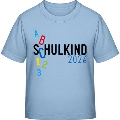 Kinder T-Shirt Einschulung ABC Schulkind 2026 – Schulstart-Geschenk
