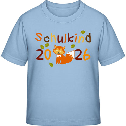 Kinder T-Shirt Einschulung Fuchs – Schulkind 2026