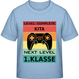 Kinder T-Shirt Einschulung Gamer – Level Complete Kita, Next Level 1. Klasse