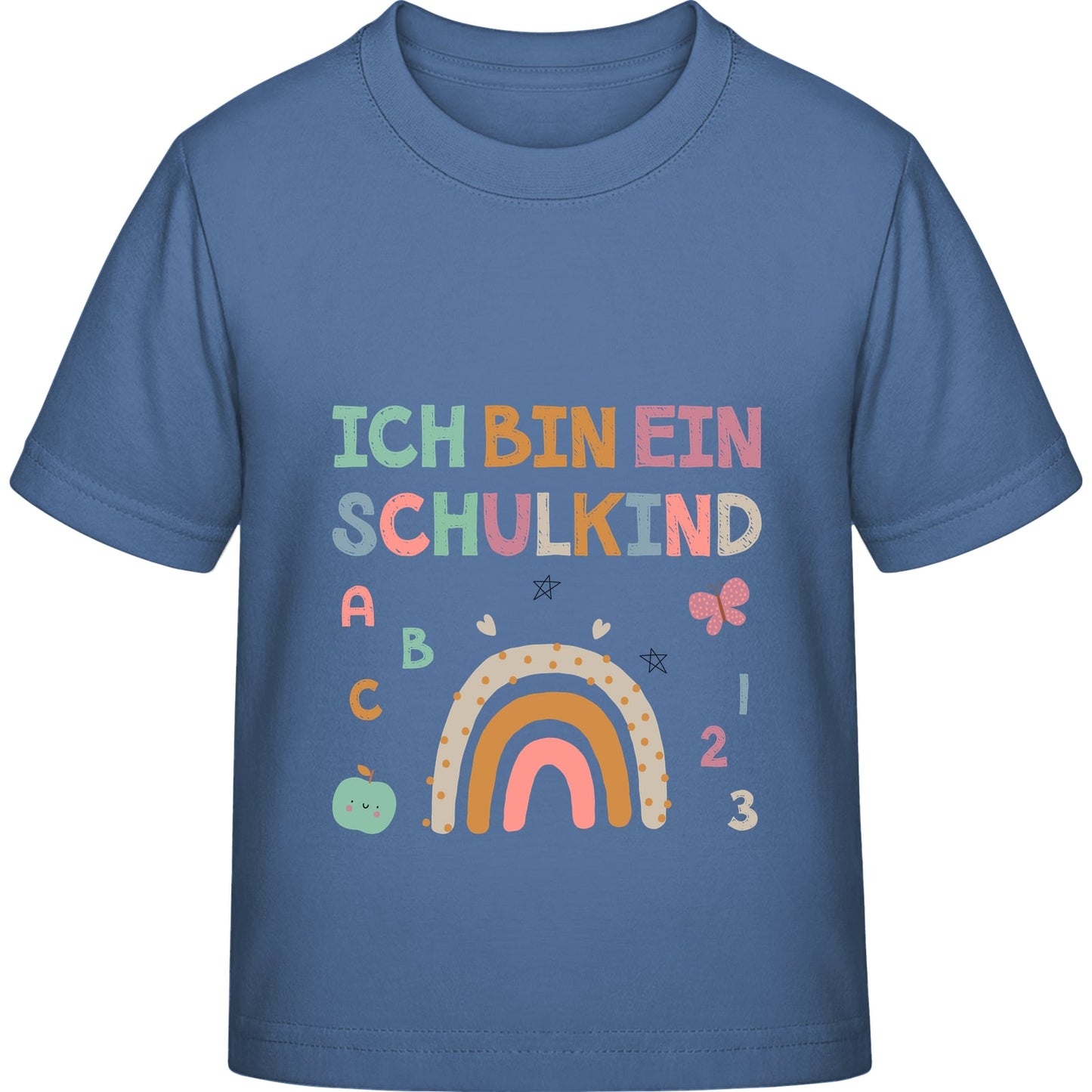 Kinder T-Shirt Einschulung Regenbogen – Ich bin ein Schulkind