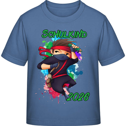 Kinder T-Shirt Einschulung Ninja Junge – Schulkind 2026
