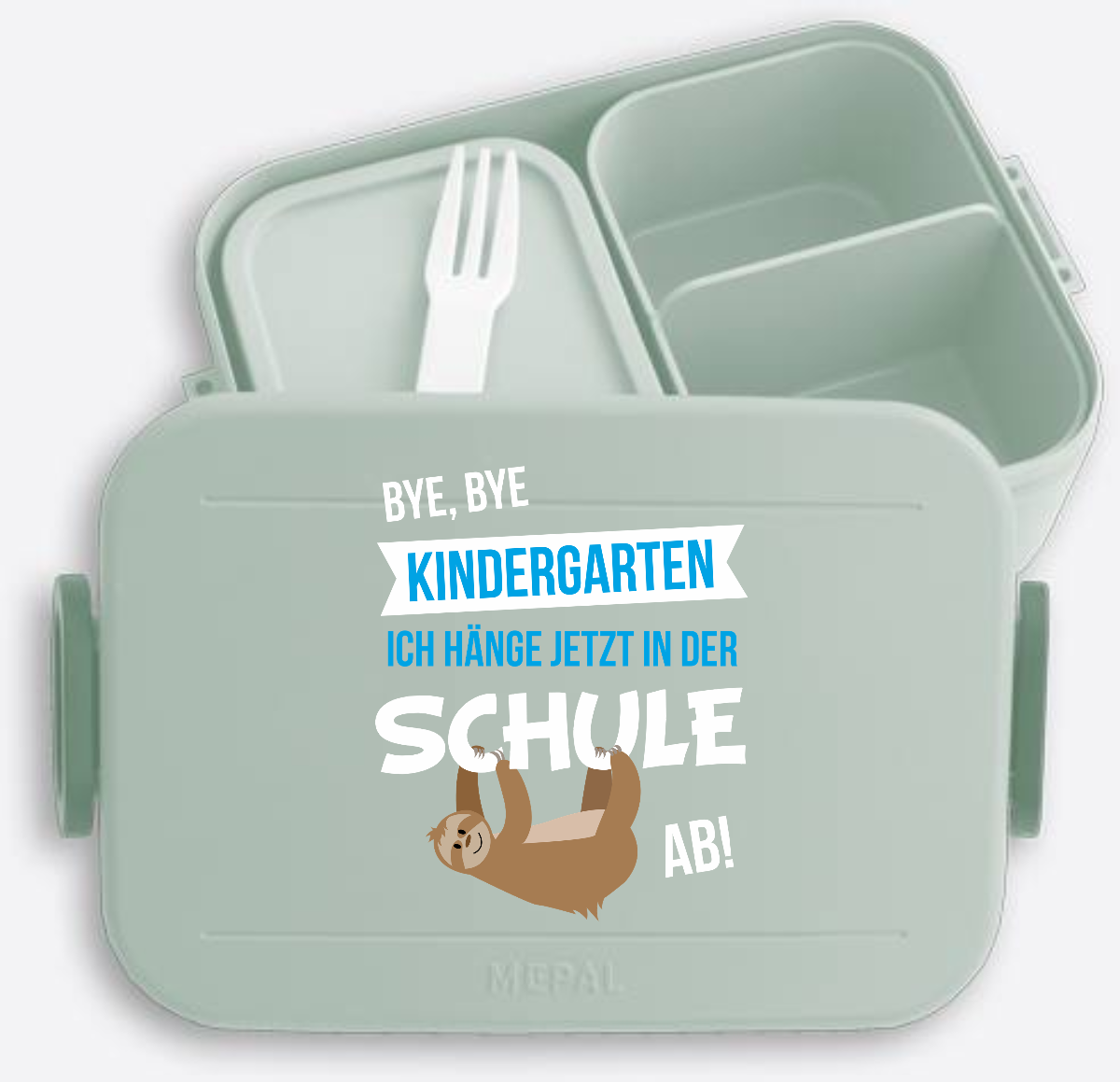 Brotdose Bye Bye Kindergarten – Personalisiert zur Einschulung - Nordic Sage