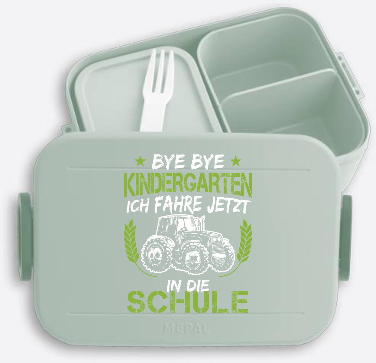 Brotdose Einschulung – Bye Bye Kindergarten Traktor - Nordic Sage