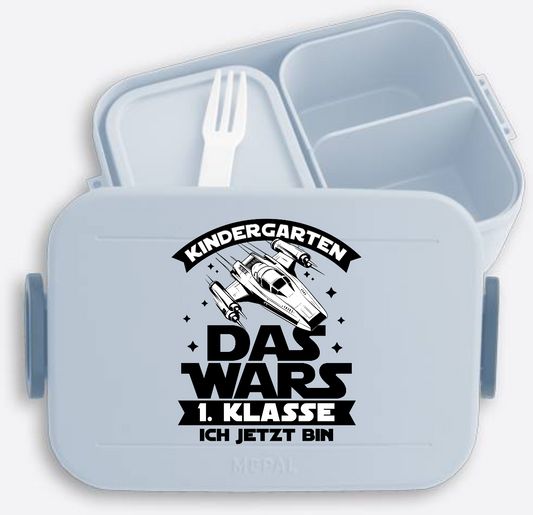 Brotdose Einschulung: Kindergarten Das Wars – Mit Name - Nordic Blue