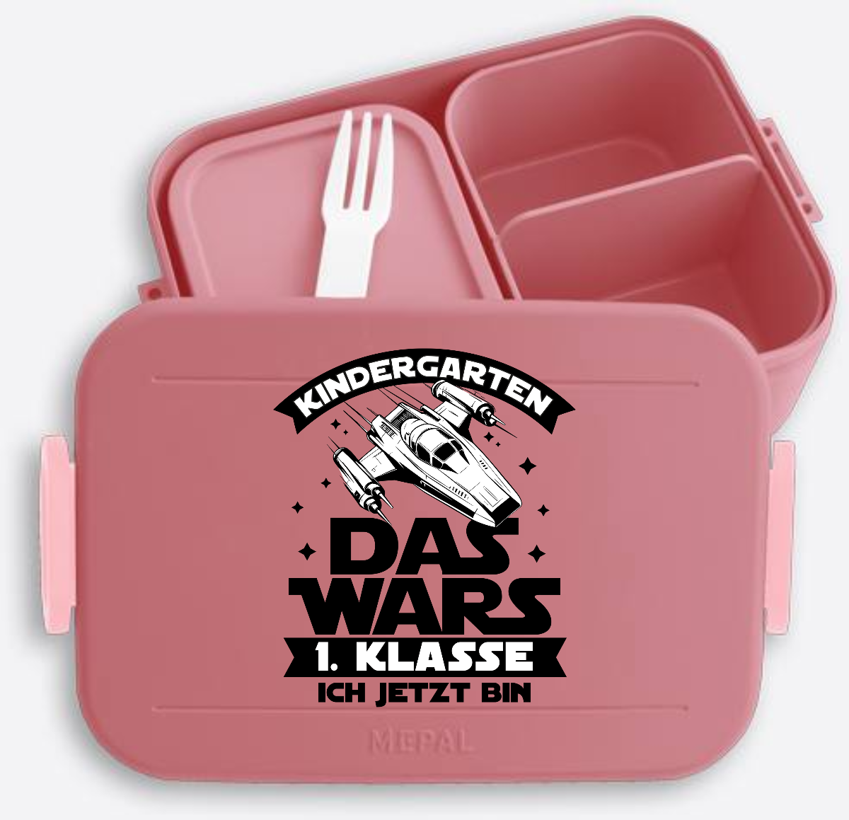 Brotdose Einschulung: Kindergarten Das Wars – Mit Name - Vivid Mauve