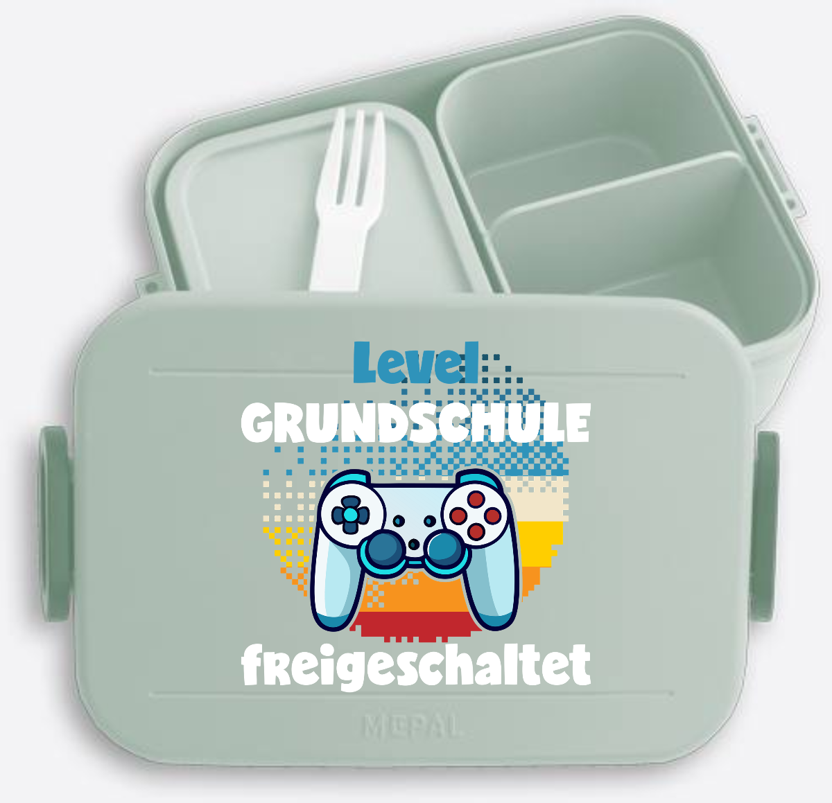 Brotdose Einschulung: Level Grundschule freigeschaltet mit Name - Nordic Sage