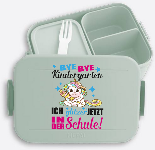 Brotdose Einschulung mit Name – Ich glitzer jetzt Einhorn - Nordic Sage