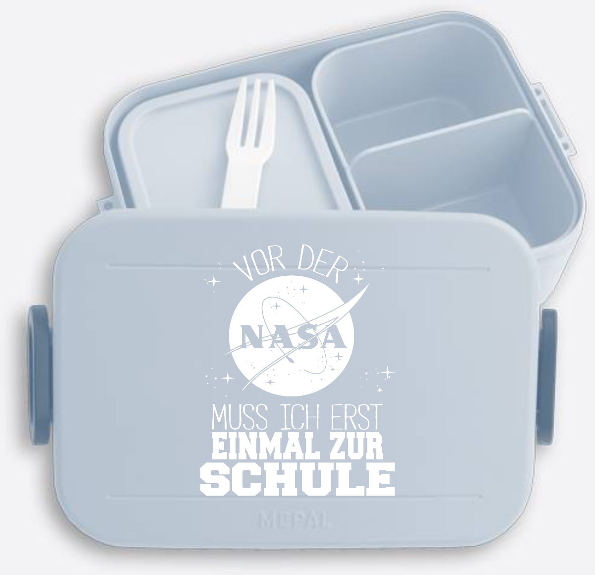 Brotdose Einschulung mit Name – Vor der NASA zur Schule - Nordic Blue